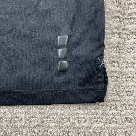 Edmonton Football Golf Shirt Men Medium M Black Gray Polo Polyester CFL Elevate - Picture 6 of 9